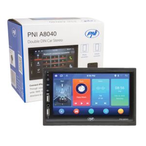 PNI A8040 autós multimédia lejátszó Android 13-mal, 2 GB DDR3/ROM 32 GB, 7 hüvelykes képernyő, CarPlay, Android Auto, 2 x USB, BT