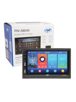 PNI A8040 autós multimédia lejátszó Android 13-mal, 2 GB DDR3/ROM 32 GB, 7 hüvelykes képernyő, CarPlay, Android Auto, 2 x USB, BT